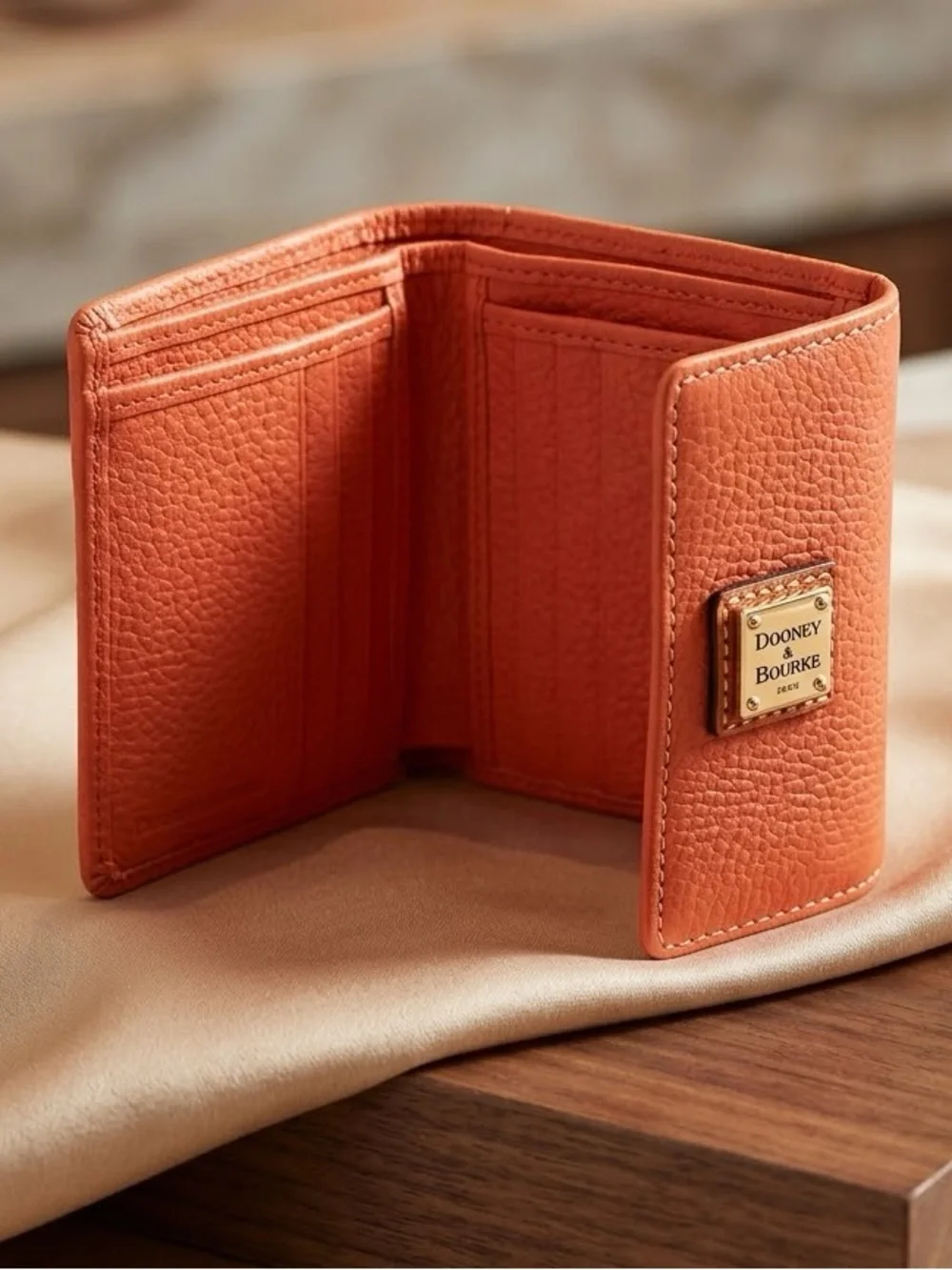 Dooney & Bourke Clementine Pebble Leather Bi-Fold Wallet